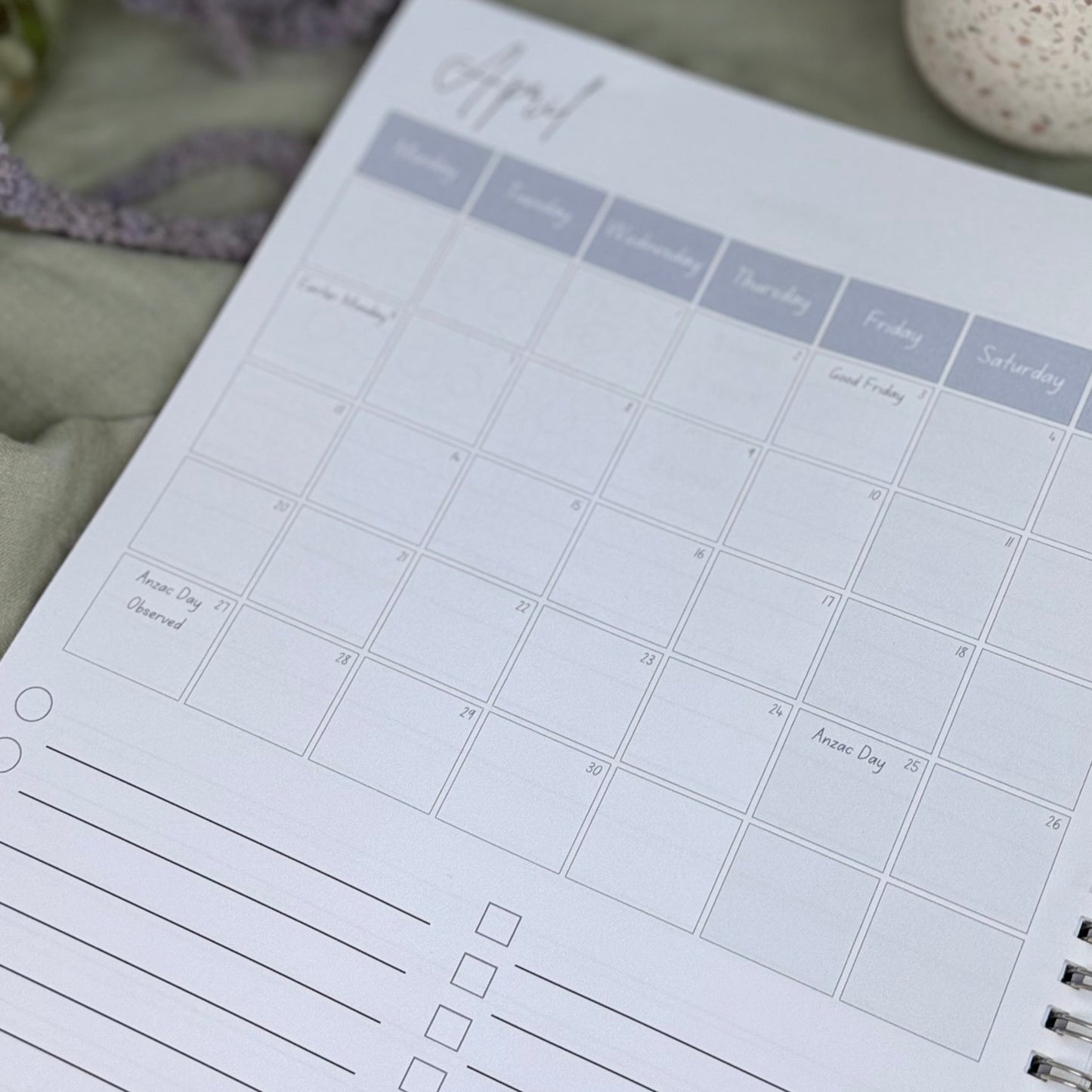 P+P 2026 Monthly Business Planner