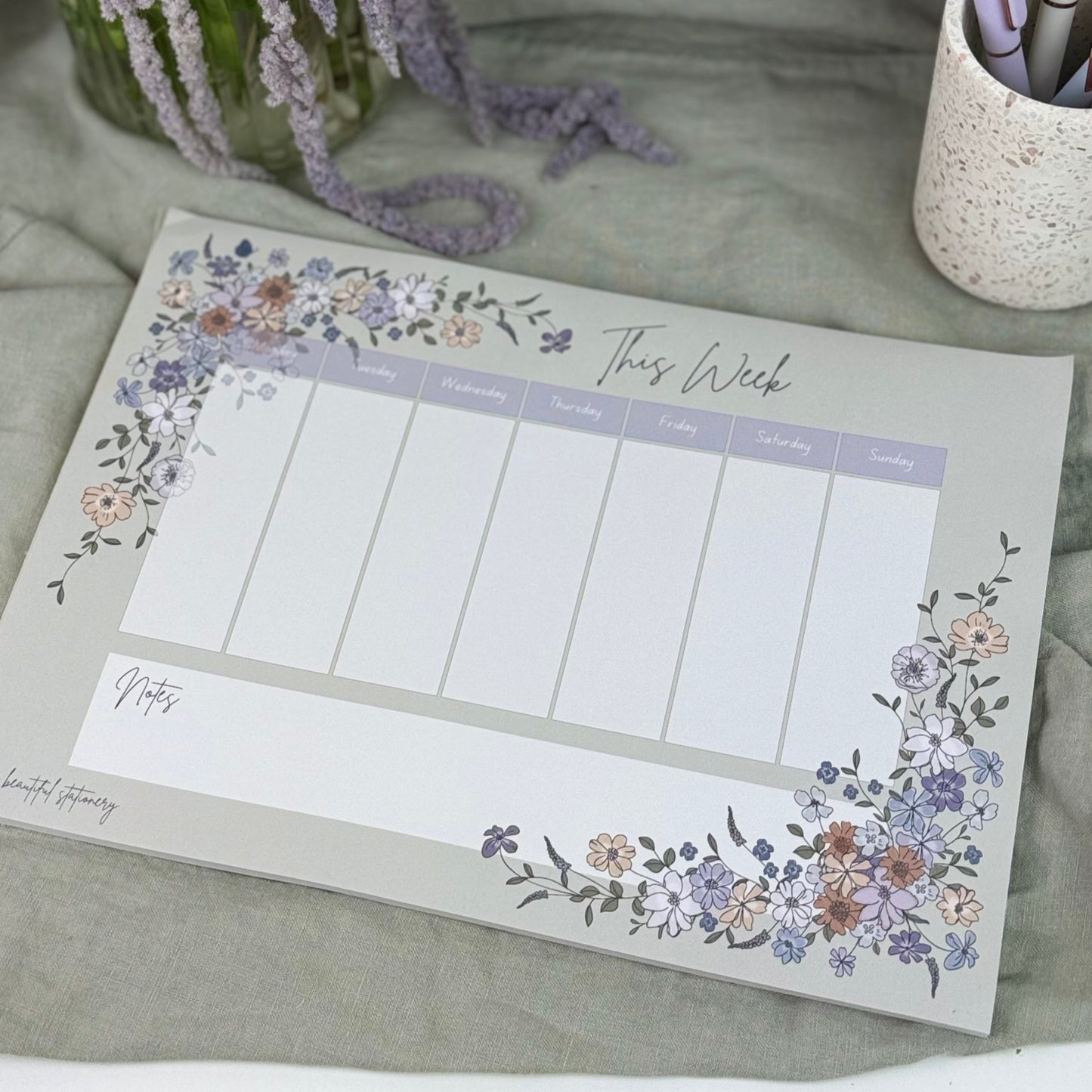 P+P Weekly desk planner
