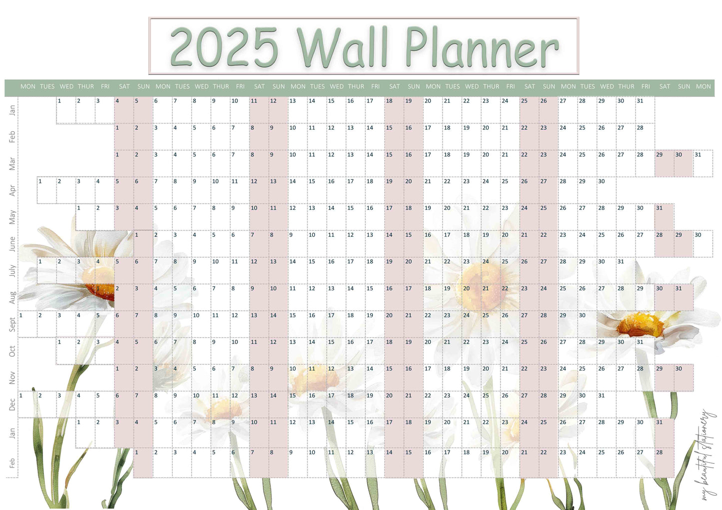 2025 Wall Planner - I'll get it printed for you