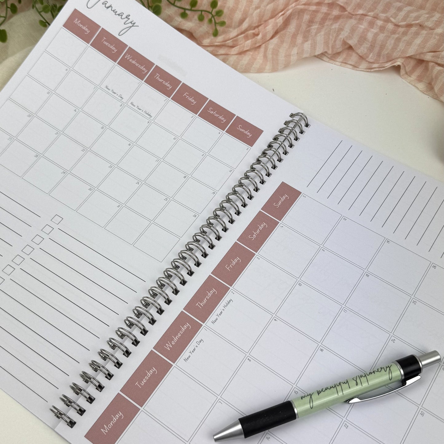 2025 Monthly Planner Book