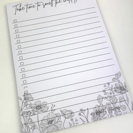 Seconds - A5 wild flower check pads