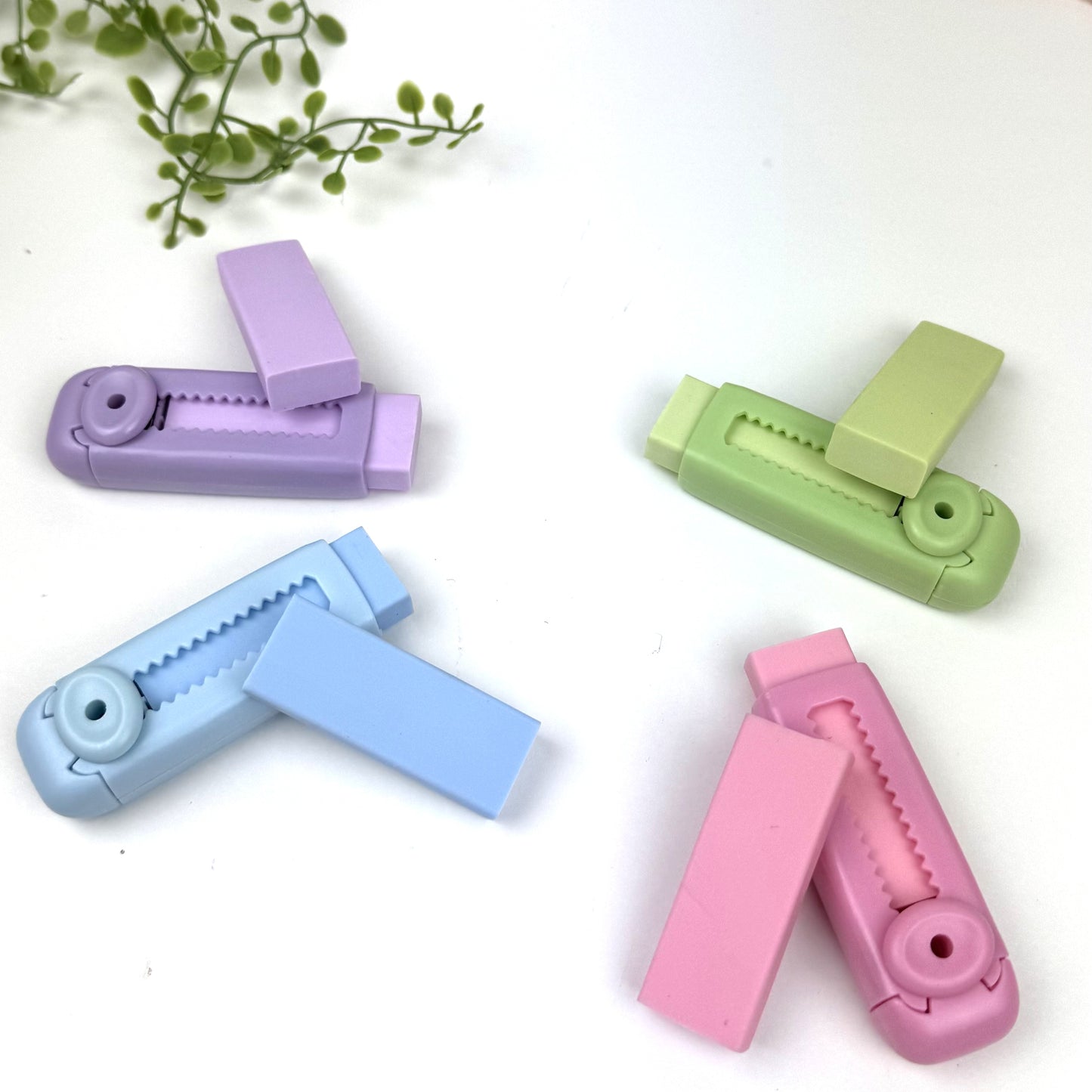 Retractable erasers