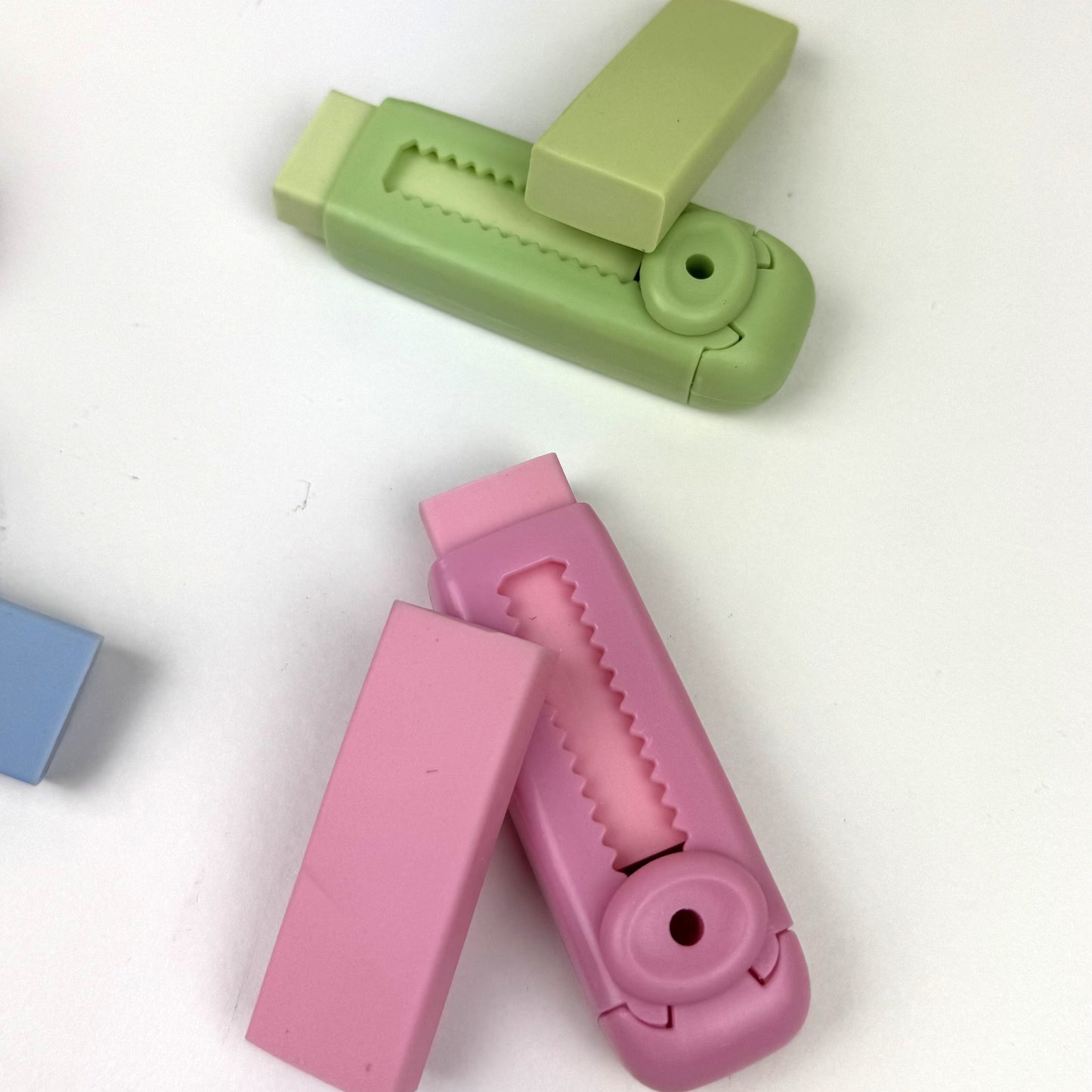 Retractable erasers