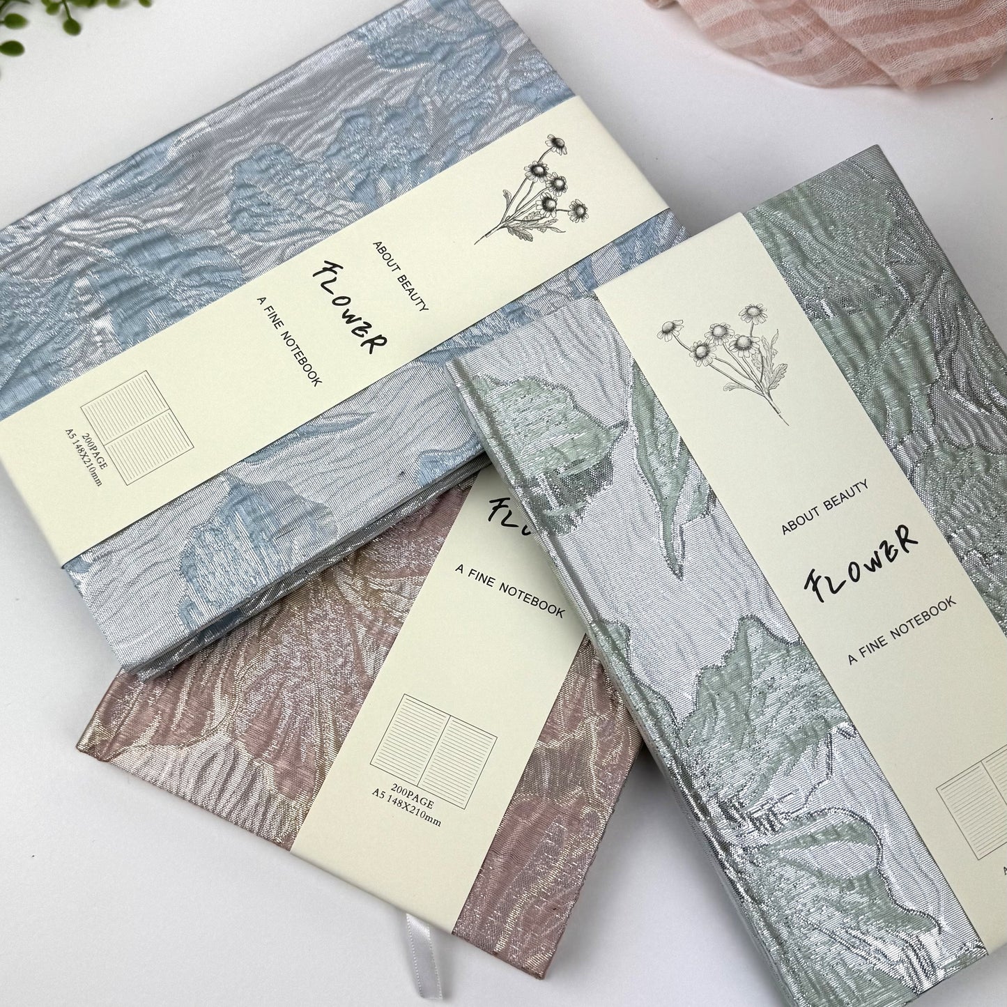Note books jacquard fabric covers