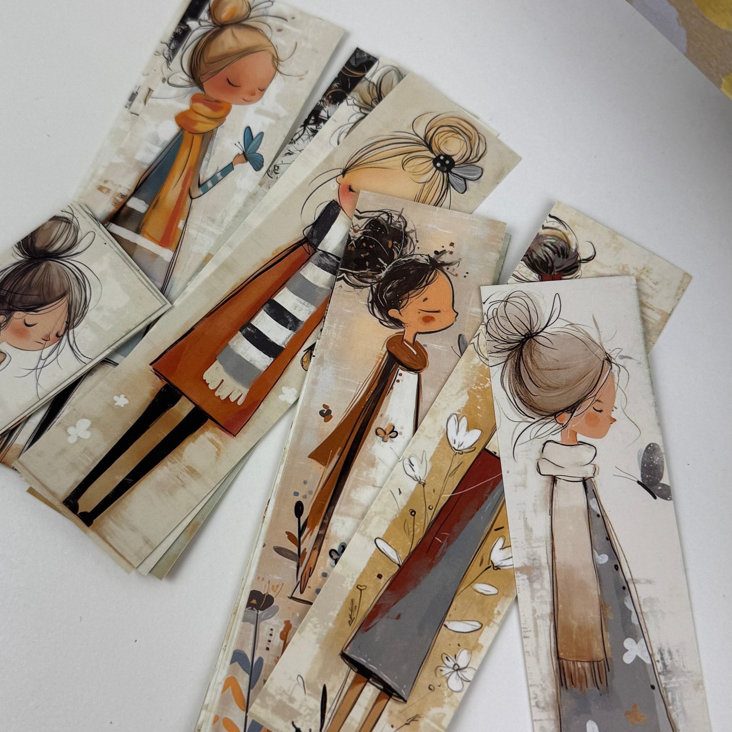 Butterfly girl bookmarks