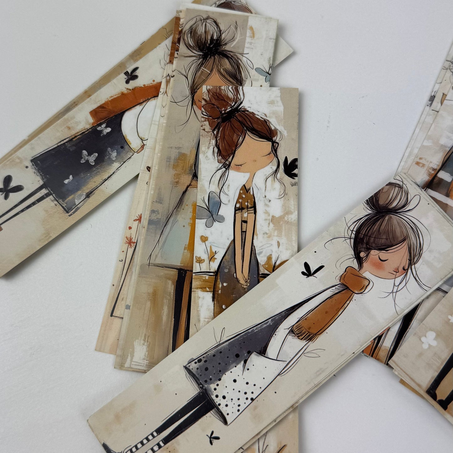 Butterfly girl bookmarks