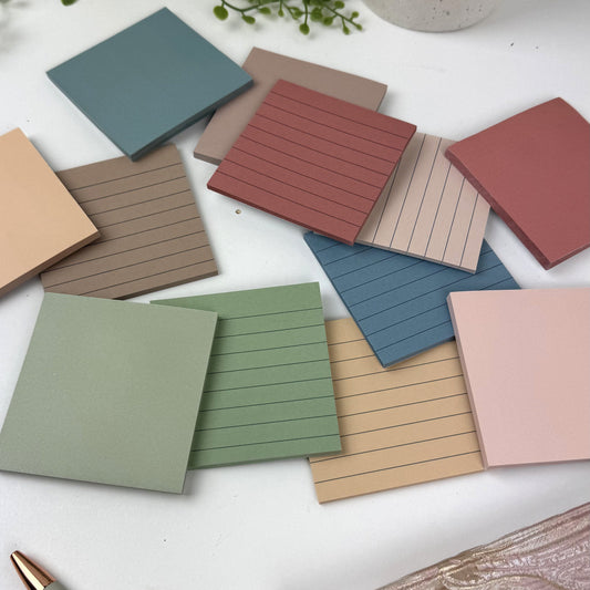 Sticky notes, 7.62x7.62cm lined