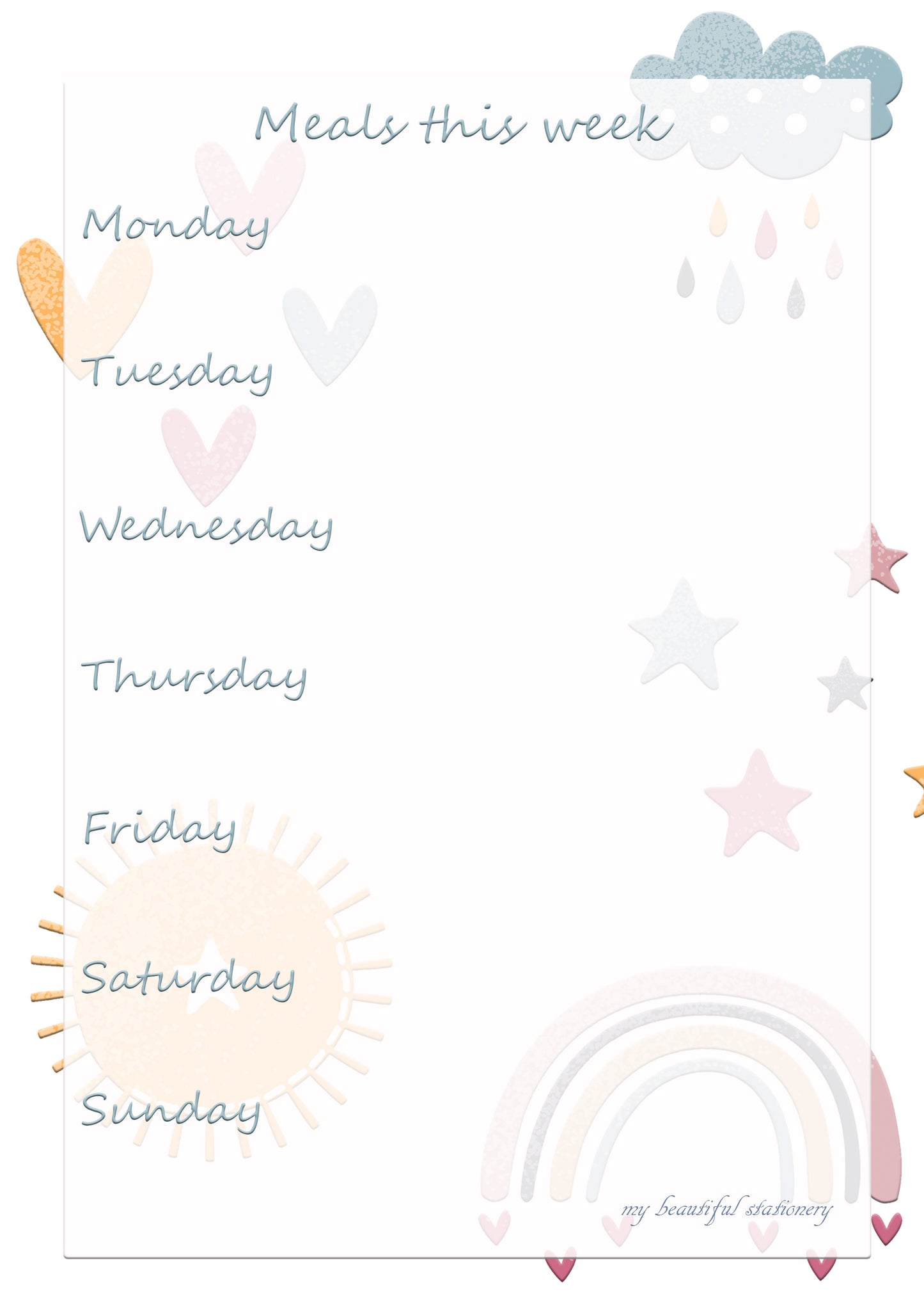Meals and What's happening this week