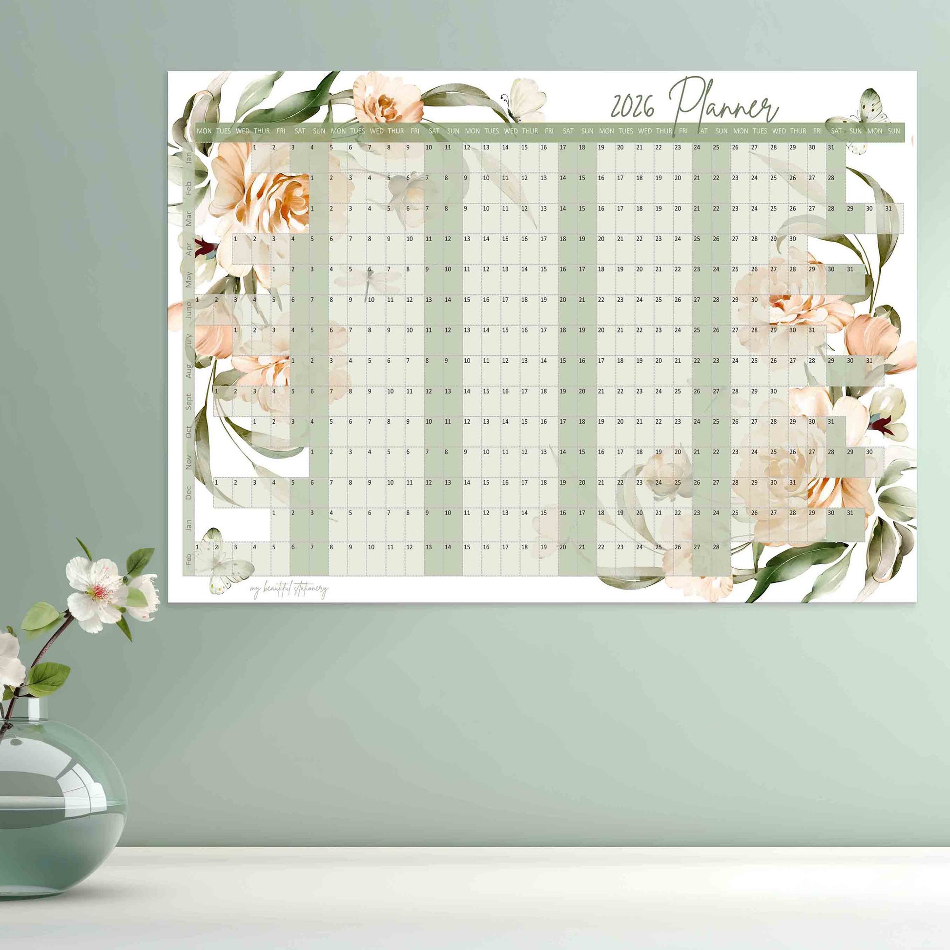 2026 Floral-themed planner 