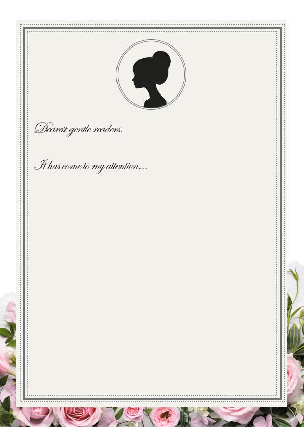 Lady Whistledown letter template