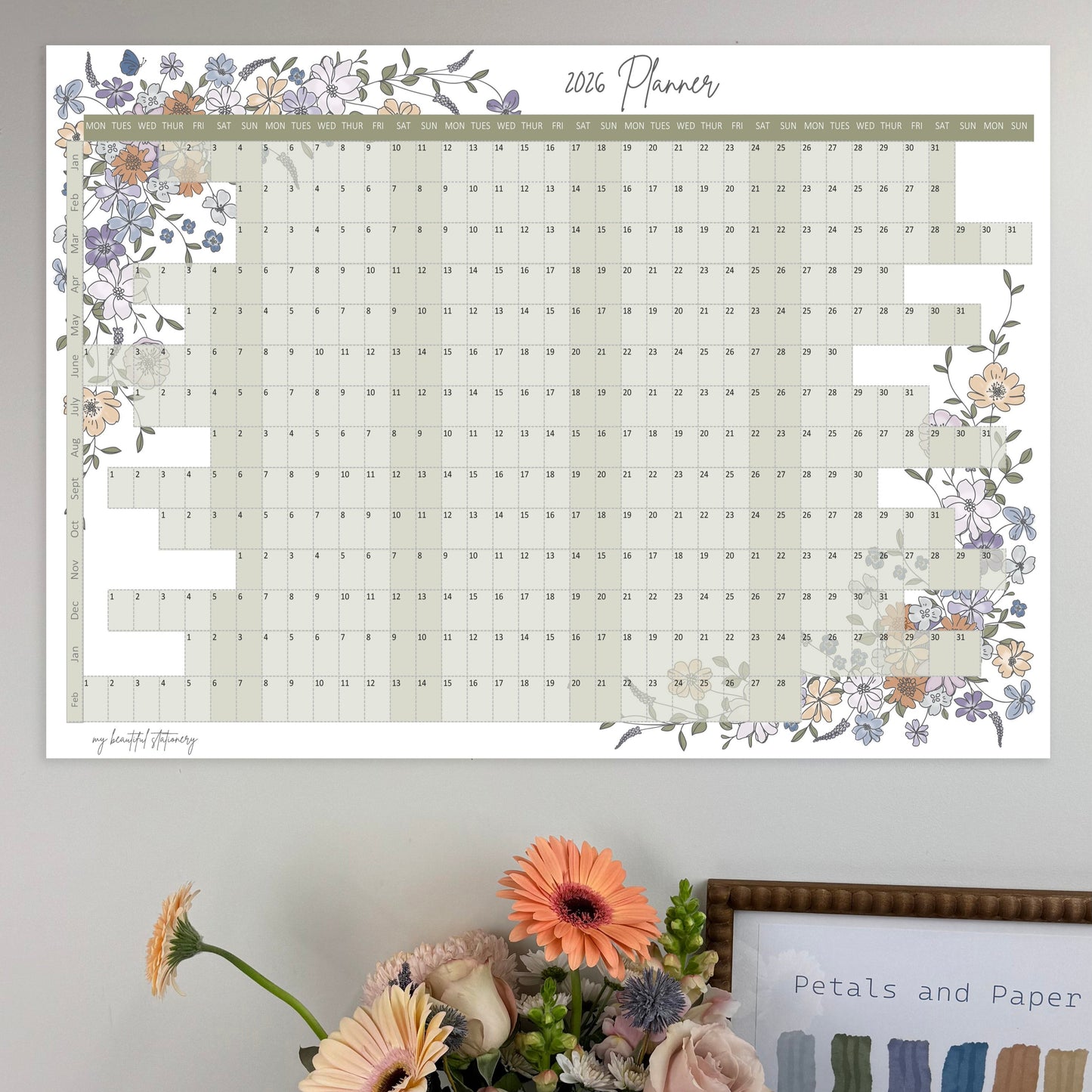 P+P 2026 Wall Planner