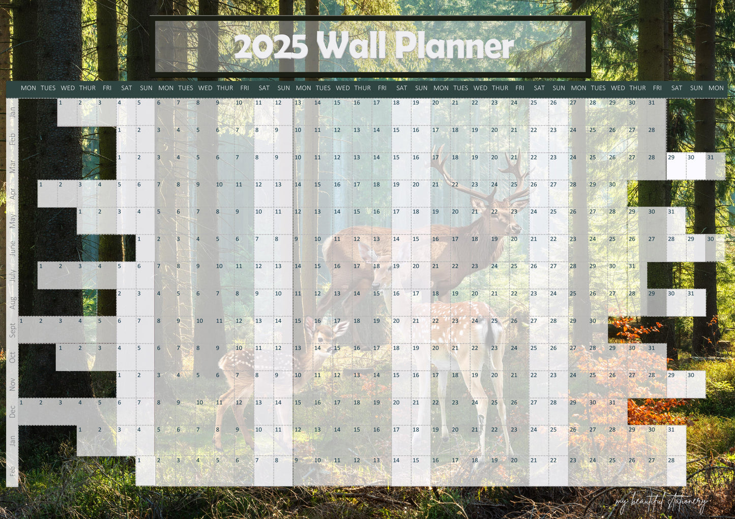 2025 Wall Planner - I'll get it printed for you